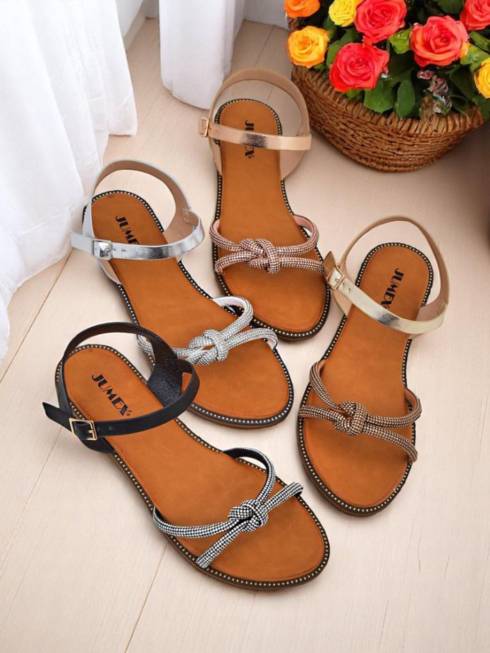 Royalfashion Dámské sandály s ozdobnými цирконии Bella Shine