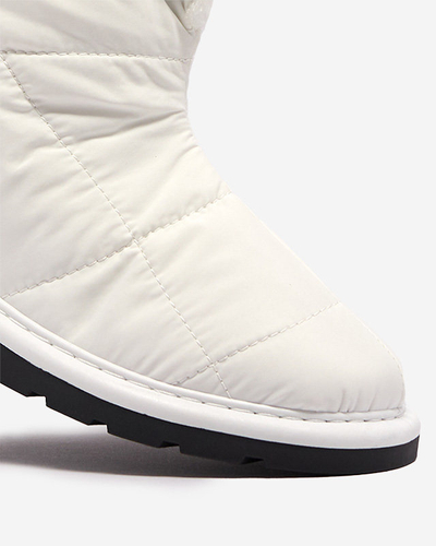Bílá dámská obuv a'la snow boots Amirfu- Obuv