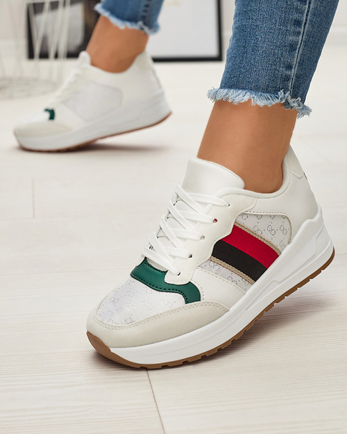 Жіночі білі спортивні кросівки на шнурівці Amnerri- Footwear