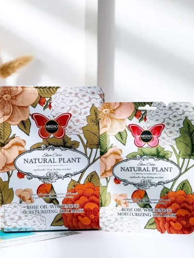 Натуральна рослина - Набір сироватки з церамідами та маски з рожі 6г+36г х 10шт