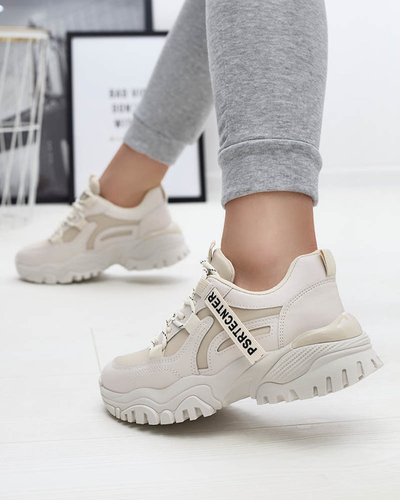 Бежеві жіночі кросівки спортивні Evilpo- Footwear