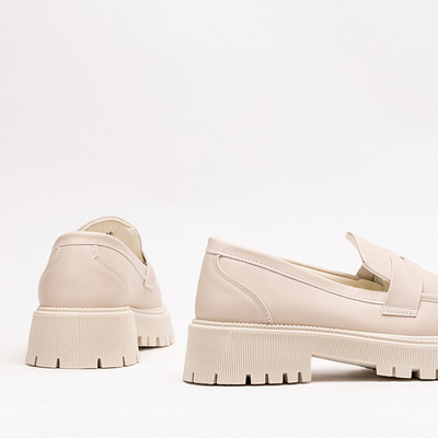 Dámské krémové hladké boty Givosi - Obuv