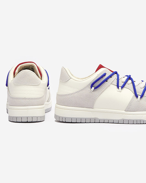 Біло-сірі жіночі спортивні кросівки на темно-синіх шнурках Olierinc - Взуття