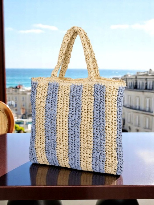 Royalfashion Велика жіноча сумка з соломи. Солом'яна сумка