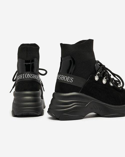 Royalfashion Жіночі чорні утеплені кросівки Aleppo