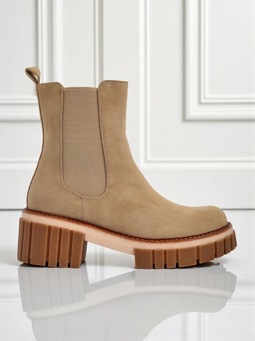 Ботки на підборах з еко нубуку Amber Walk