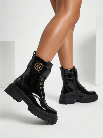 Лаковані Жіночі Ботильйони з еко-шкіри Eulin