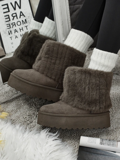 Чоботи a'la снігоходи жіночі з хутром Irelle