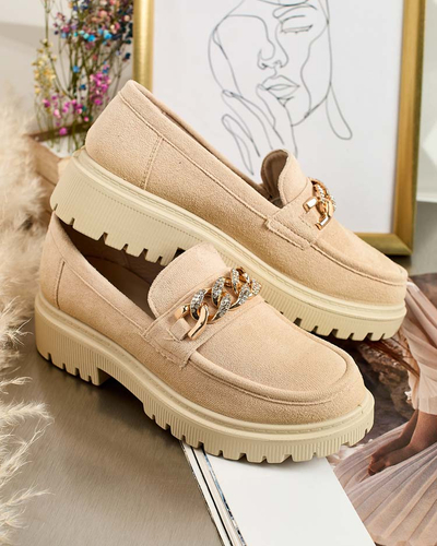 Royalfashion Жіночі мокасини з еко замші з орнаментом Lehels