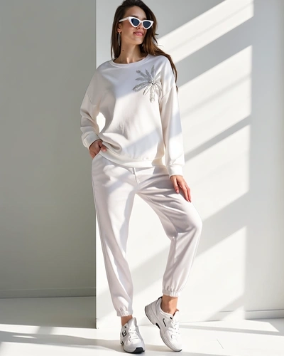 Royalfashion dámský viskózový set s květinou