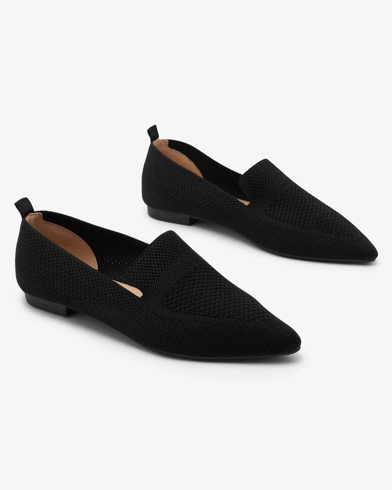 Dámské látkové baleríny v černé barvě Aqsak- Obuv