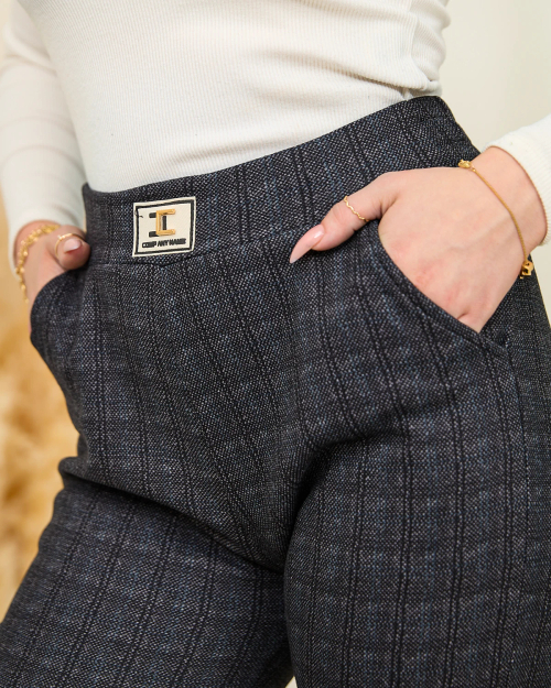 Royalfashion Графітові штани з візерунком для жінок