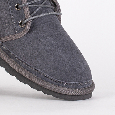 Dětské boty Luna Holubí Šedá Kožené Pohodlné na Zimu