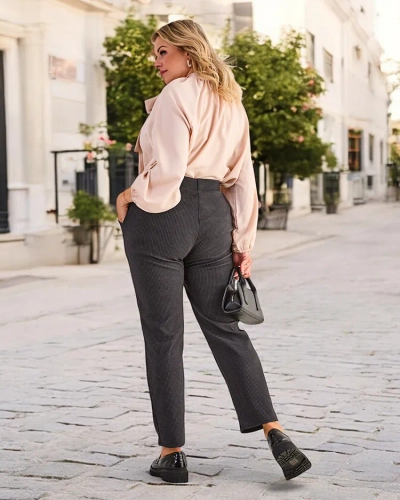 Royalfashion Dámské zateplené puntíkované tregíny