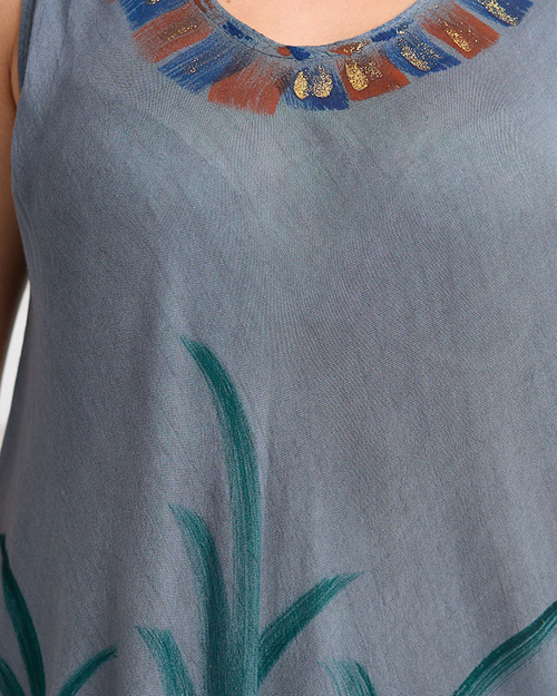 Жіноча сіра накидка з візерунком з квітковою сукнею - Одяг