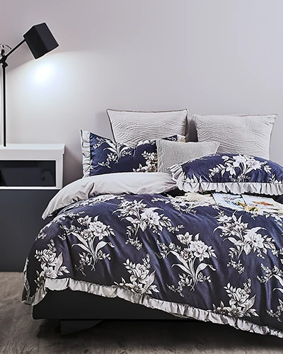 Royalfashion Vzorované povlečení s volánkem 160x200, sada 3 KUSY