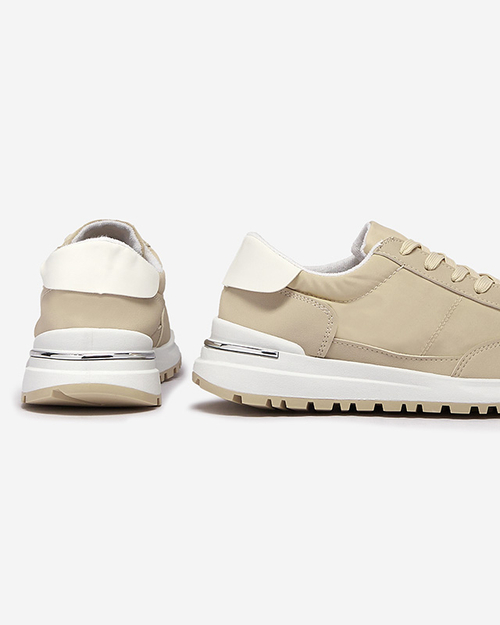 Жіночі бежеві спортивні кросівки на шнурівці Sweri - Взуття