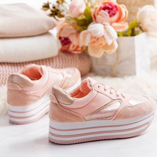 Кросівки на платформі Kim pink - Взуття 1