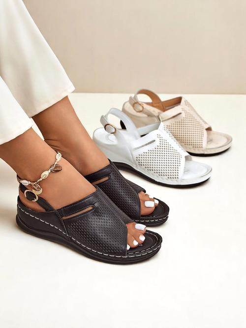 Royalfashion Жіночі сандалі на низькій танкетці Mira