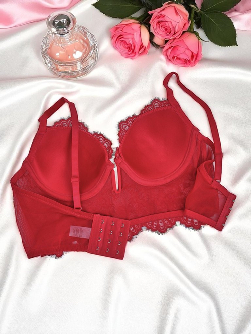 Royalfashion Жіночий бюстгальтер з пуш-апом і мереживом, у стилі корсета Grace Corset