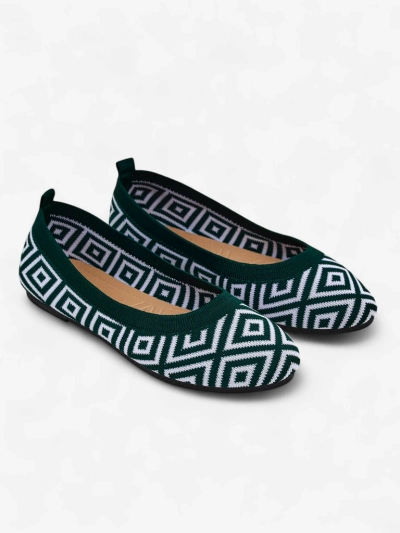 Royalfashion Fabric Dámské baleríny s geometrickým potiskem Metrika