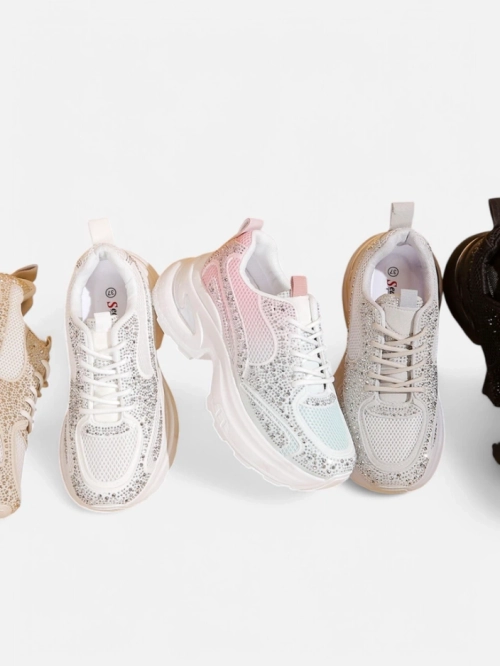 Royalfashion Женские Спортивные Кроссовки с Р rhinestones Bloss