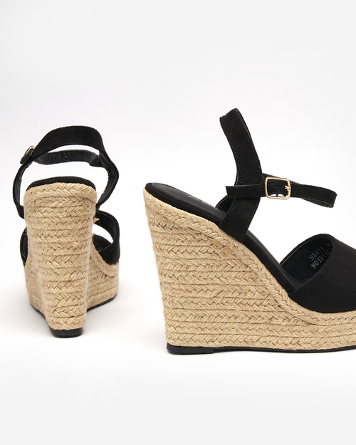 Жіночі босоніжки на високому каблуці чорного кольору Kentui - Взуття