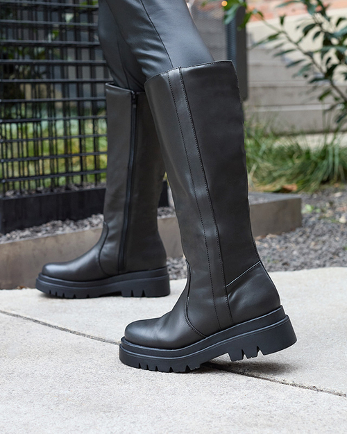 Чорні жіночі ботильйони з екошкіри Roterika - Взуття