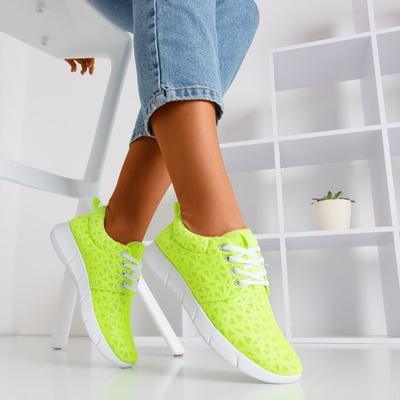 Dámská sportovní obuv Neon Green se vzory Troye - Obuv 1