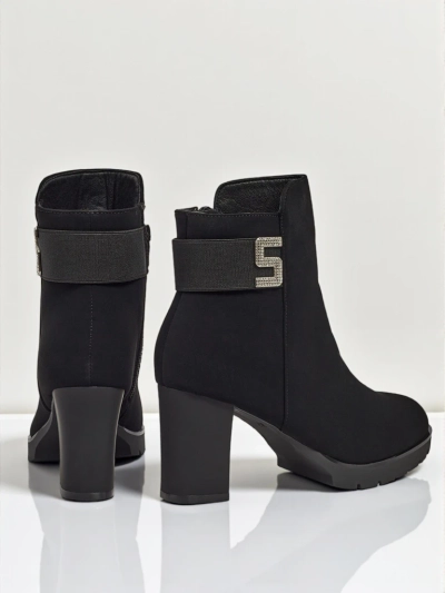 Dámské kotníkové boty z eko kůže na sloupku Mireliq