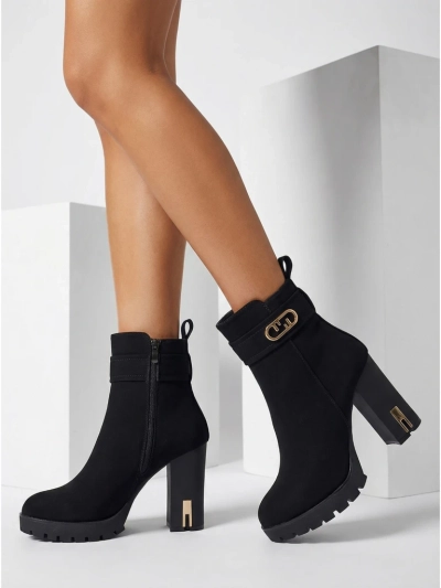 Жіночі ботильйони еко замшеві на підборах Tovia