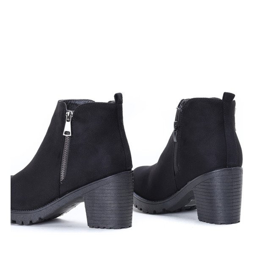 Czarne botki na słupku Nightcall - Obuwie
