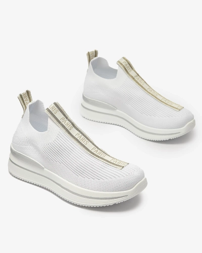 Dámská nazouvací sportovní obuv s bílými nápisy Cerppa- Footwear