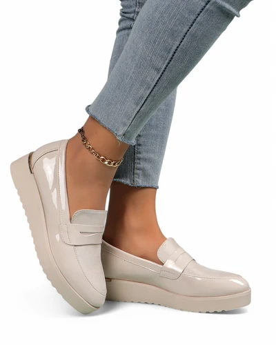 Royalfashion Dámské lakované mokasíny Afidale