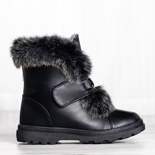Чорні зимові чоботи з хутром All About You - Взуття
