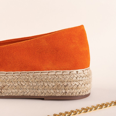 Oranžové dámské espadrilky s krystaly Fenenna - Boty