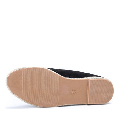 Černé espadrily s odznakem Borneo - obuv