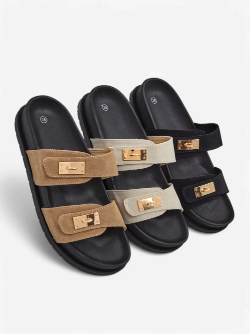 Royalfashion Жіночі сандалі з декоративними пряжками Costes