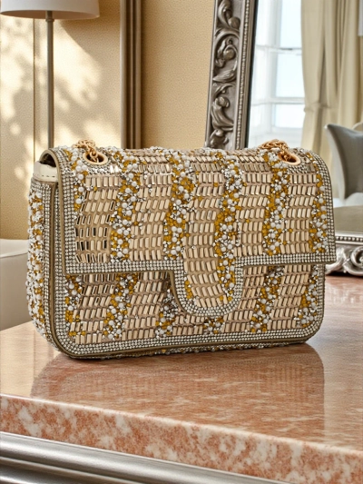 Zlatá kabelka Elegancia Fiori