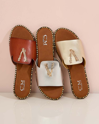 Royalfashion Жіночі шльопанці з екошкіри Cemenna