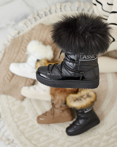 Royalfashion Šněrovací boty a'la snow boots s kožešinou Heccti