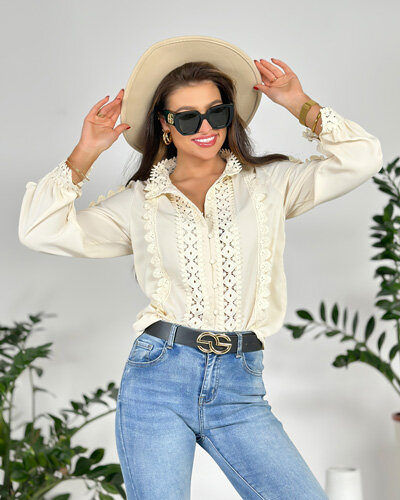 Royalfashion Dámská krajková košile