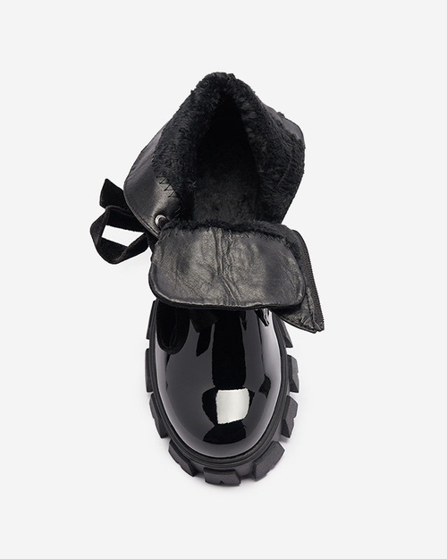 Жіночі чорні лаковані черевики Selpo- Взуття