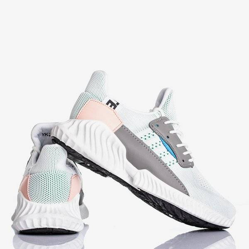 Біле спортивне взуття з різнокольоровими вставками Roviane - Взуття 1