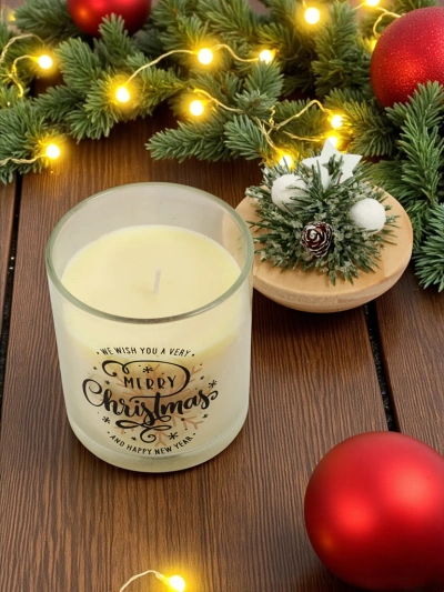 Vánoční vonná svíčka Merry Christmas Happy New Year