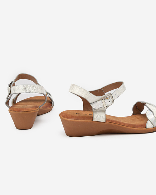 Срібні жіночі босоніжки Neluna