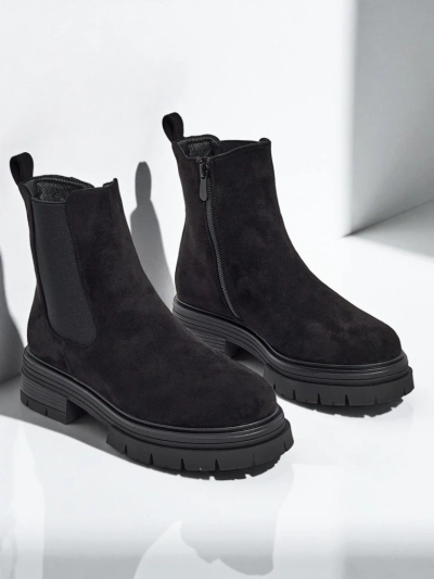 Dámské kotníkové boty a'la Chelsea boots z eko-semiše Lunvor