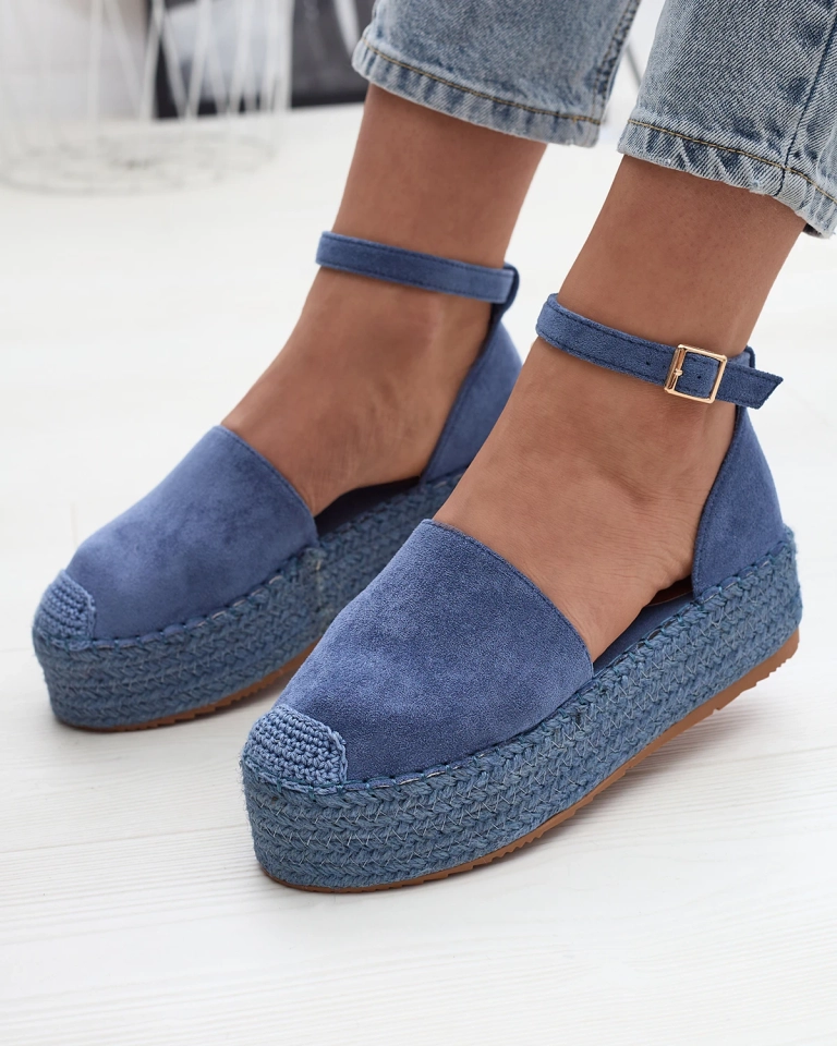 Modré dámské espadrilky Avos- Obuv
