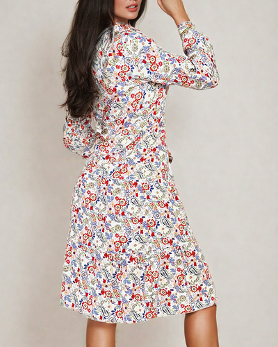 Royalfashion Dámské midi vzorované šaty