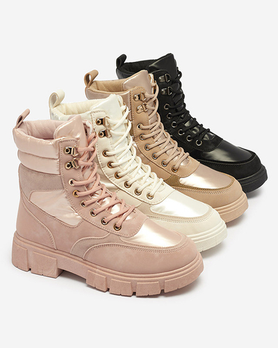 Růžové dámské zateplené boty Kasemi- Footwear